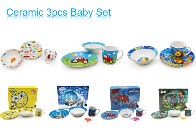 Ceramic 3pcs  baby set