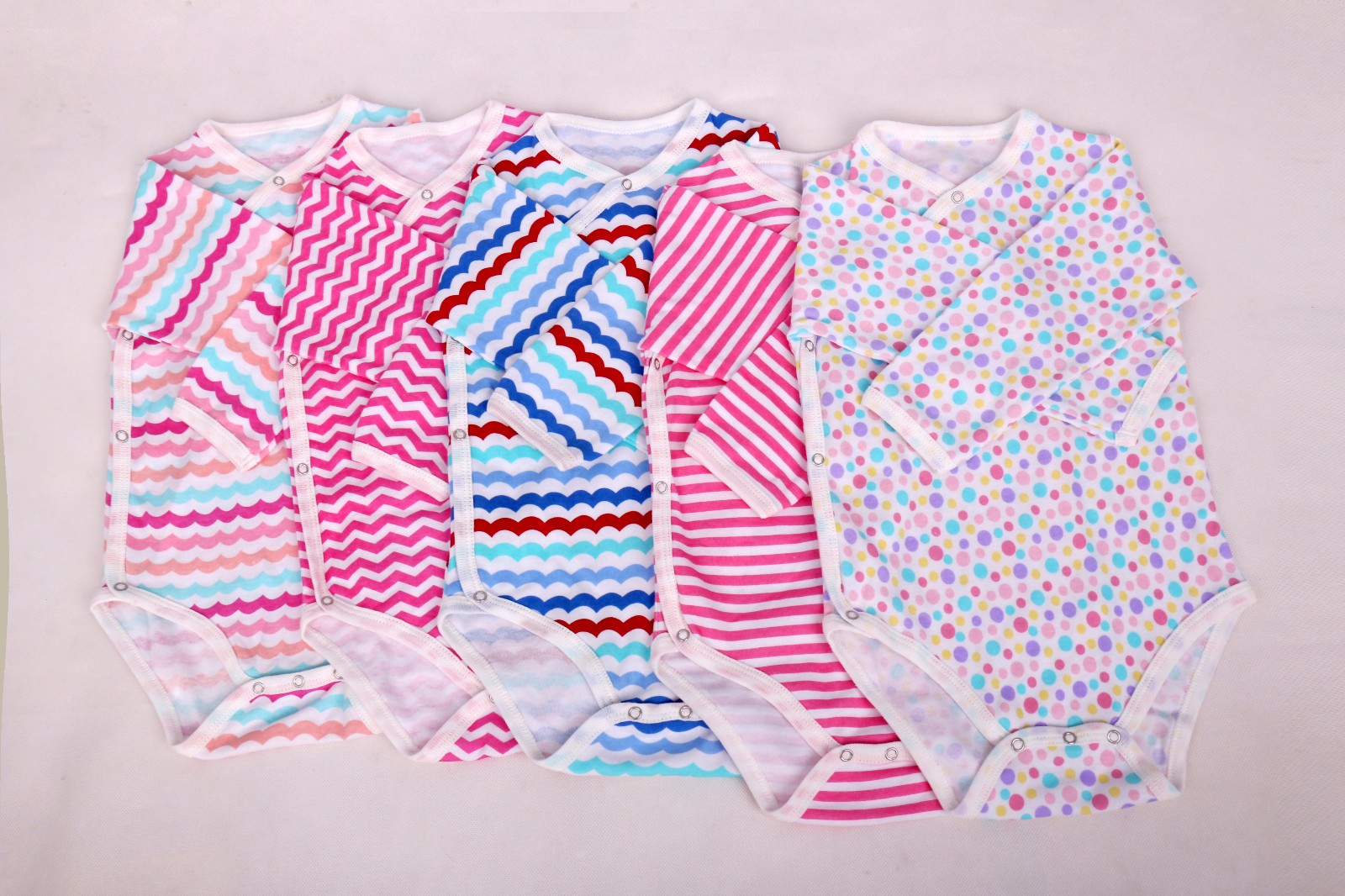 100% cotton printing long sleeve baby pajamas in stock 