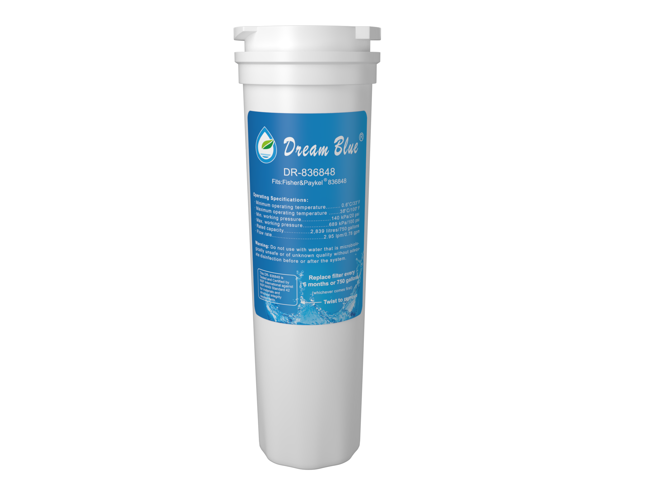 DR-836848 Manufacturer Fridge Filter Replacement Refrigerator Water Filter 