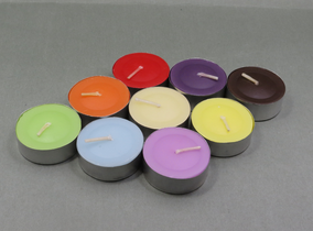 Wedding giveaways color wax tealight candle 