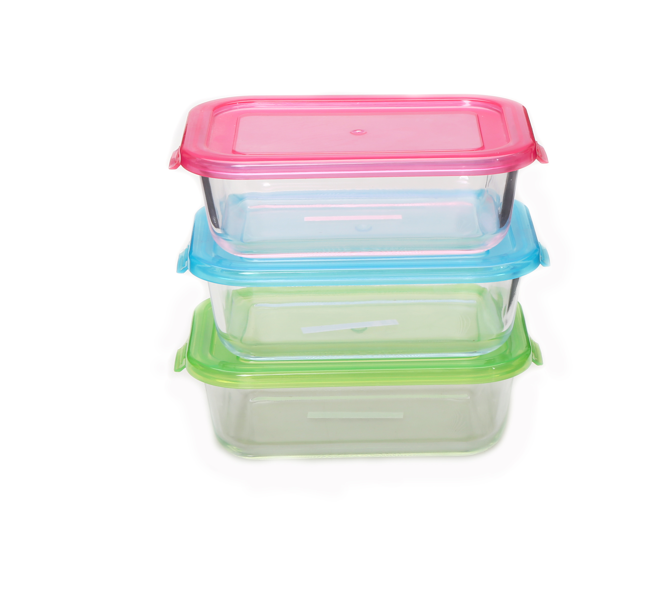 Colorful Lid High Borosilicate Glass Food Storage Container