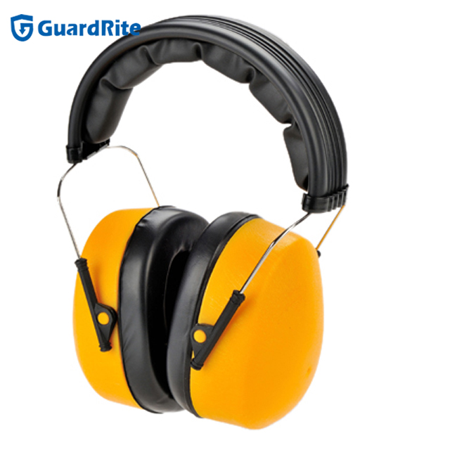 GuardRite Brand Popular Yellow Color Folding Earmuff industrial sound proof ear muffs