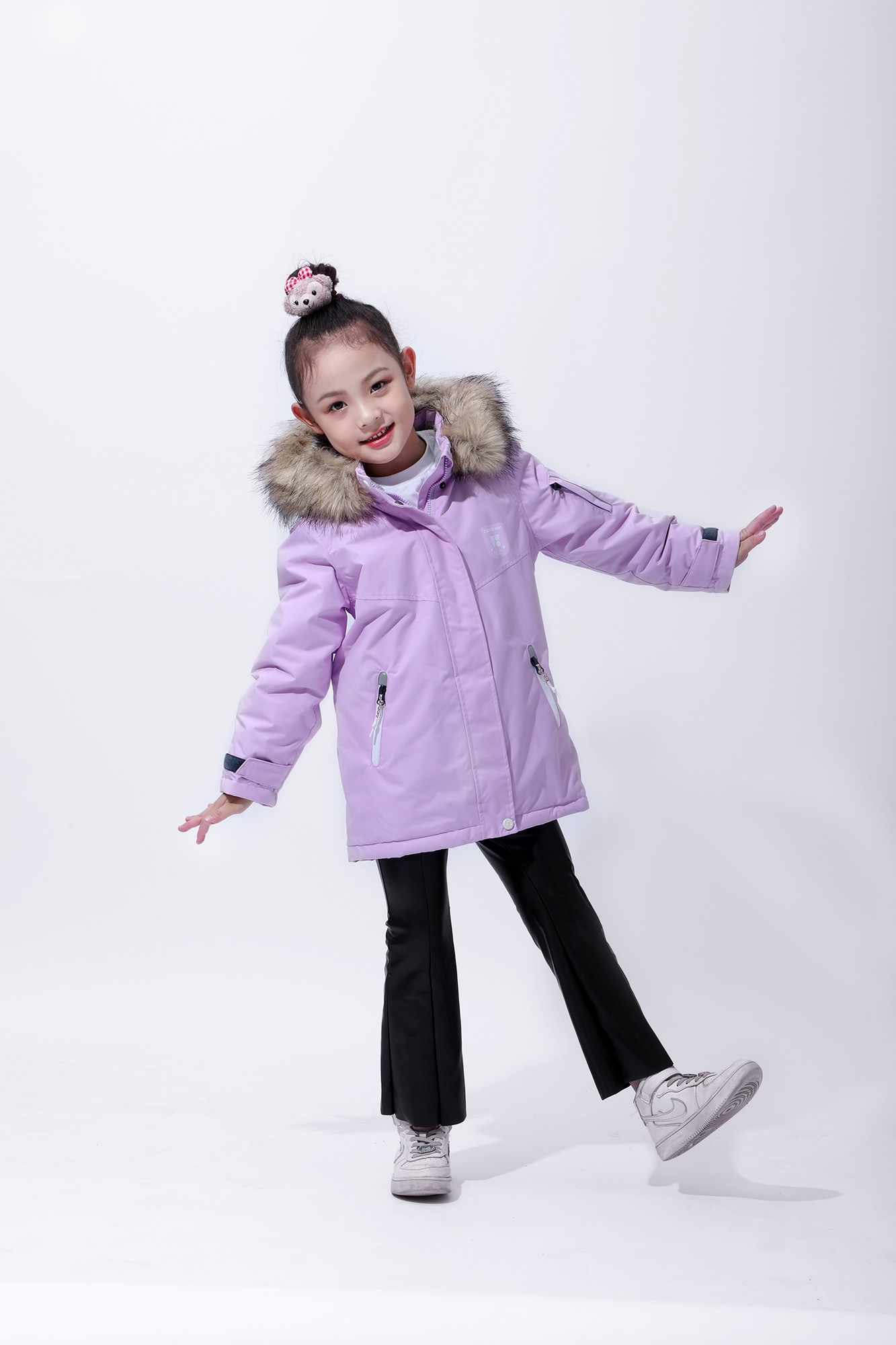 girls padded long  jacket
